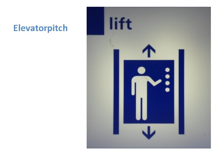 Elevatorpitch 