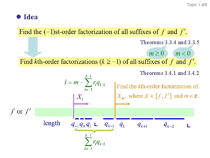 Topic 1 4/8 l Idea Theorems 3. 3. 4 and 3. 3. 5 Theorems