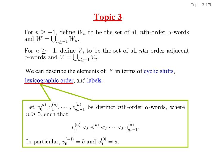 Topic 3 1/5 Topic 3 