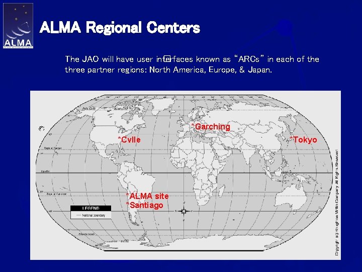 ALMA Regional Centers The JAO will have user in� terfaces known as “ARCs” in