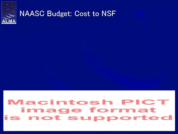 NAASC Budget: Cost to NSF 