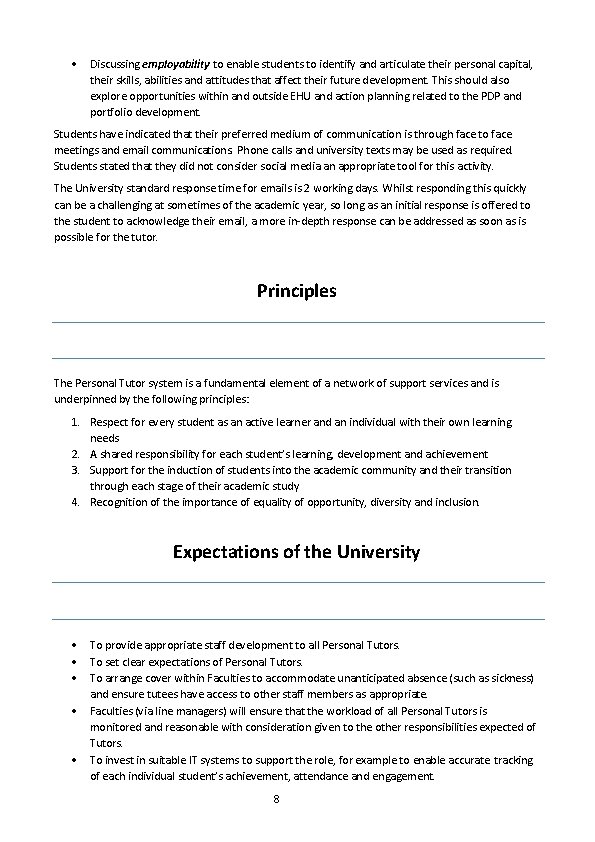 Discussing employability to enable students to identify and articulate their personal capital, their Discussing employability to enable students to identify and articulate their personal capital, their