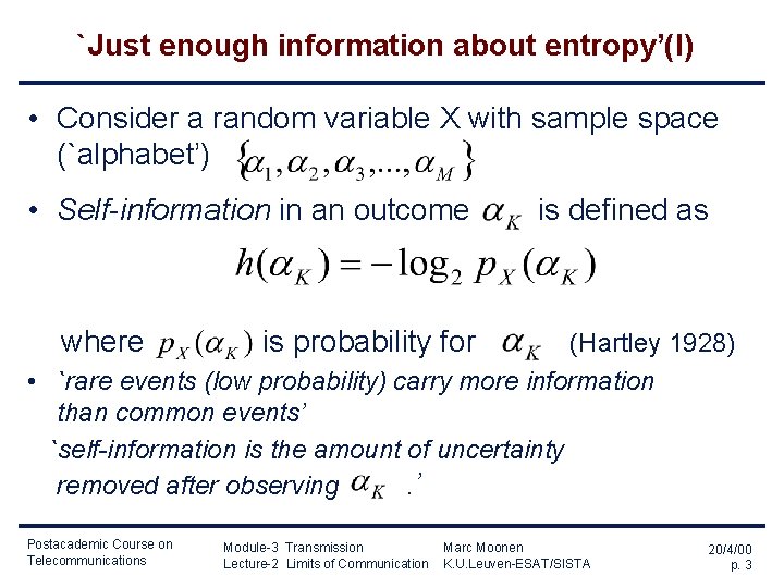 Lecture2 Limits of Communication Problem Statement Given a