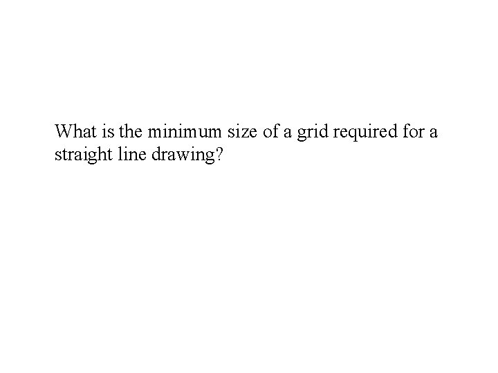What is the minimum size of a grid required for a straight line drawing?