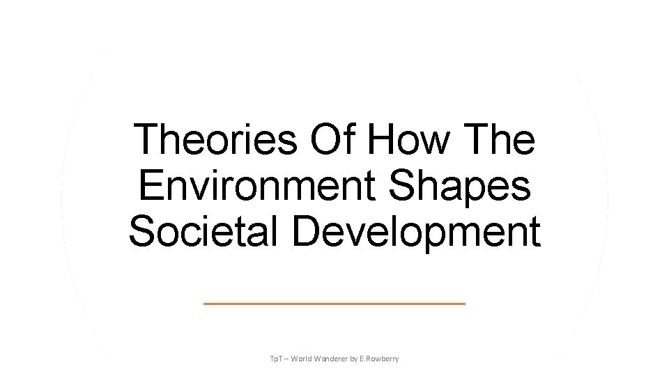 Theories Of How The Environment Shapes Societal Development Tp. T – World Wanderer by