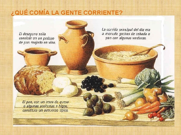 ¿QUÉ COMÍA LA GENTE CORRIENTE? 