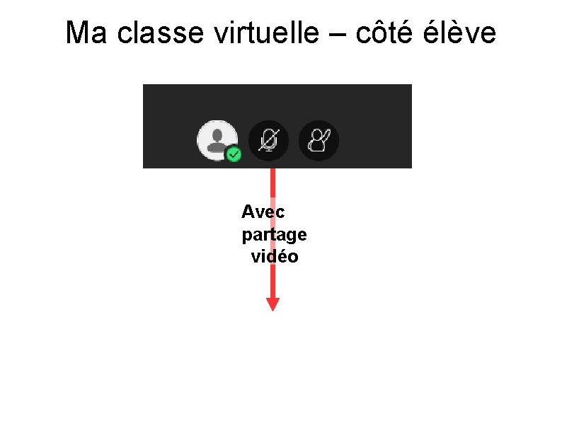 Ma classe virtuelle – côté élève Avec partage vidéo 