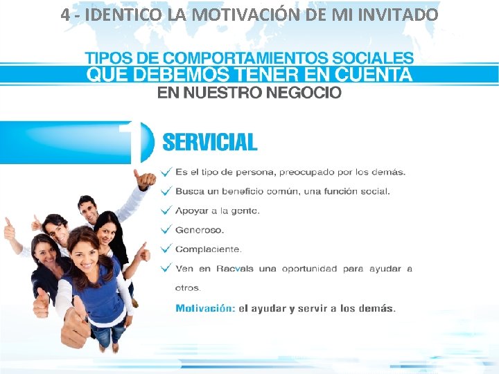 4 - IDENTICO LA MOTIVACIÓN DE MI INVITADO 