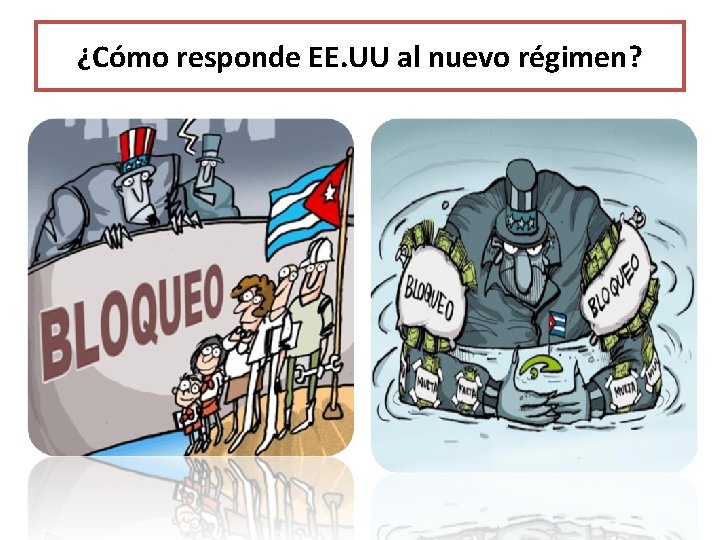 ¿Cómo responde EE. UU al nuevo régimen? 