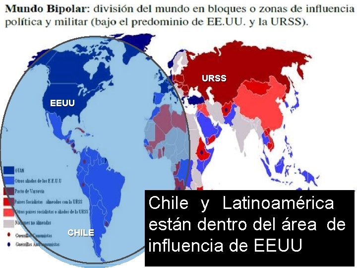 URSS EEUU CHILE Chile y Latinoamérica están dentro del área de influencia de EEUU