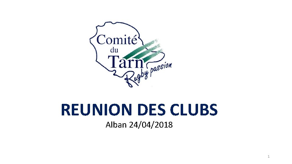 REUNION DES CLUBS Alban 24/04/2018 1 