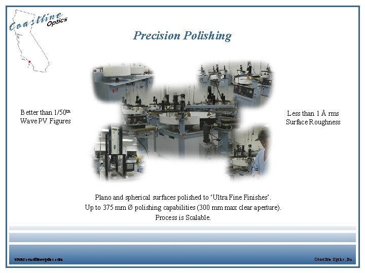 Precision Polishing Better than 1/50 th Wave PV Figures Less than 1 Å rms