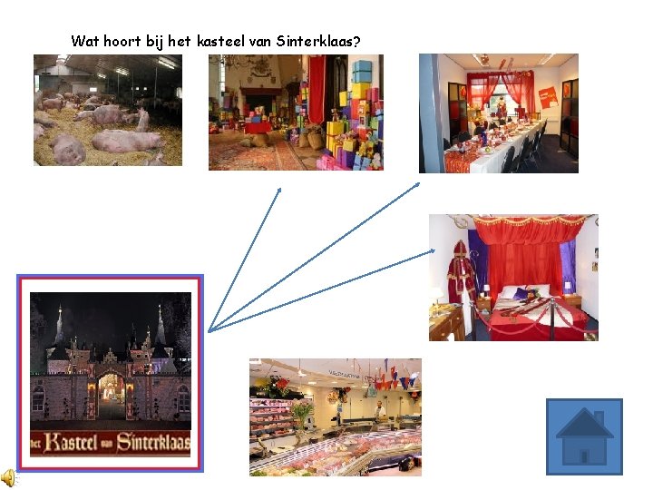 Wat hoort bij het kasteel van Sinterklaas? 