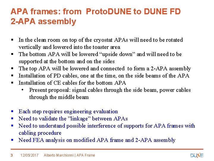 APA frames: from Proto. DUNE to DUNE FD 2 -APA assembly § In the