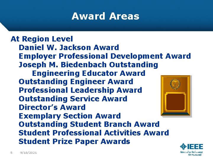Award Areas At Region Level Daniel W. Jackson Award Employer Professional Development Award Joseph Award Areas At Region Level Daniel W. Jackson Award Employer Professional Development Award Joseph
