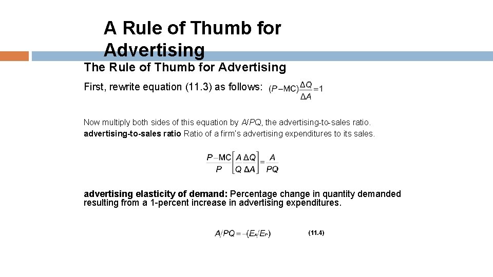 A Rule of Thumb for Advertising The Rule of Thumb for Advertising First, rewrite