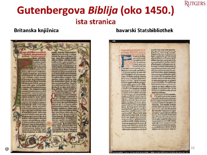 Gutenbergova Biblija (oko 1450. ) ista stranica Britanska knjižnica Tefko Saracevic bavarski Statsbibliothek 18