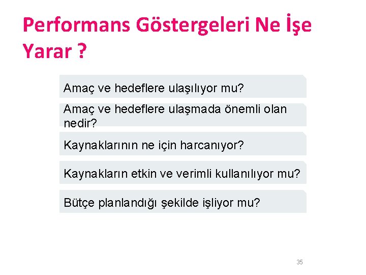 Performans Göstergeleri Ne İşe Yarar ? Amaç ve hedeflere ulaşılıyor mu? Amaç ve hedeflere