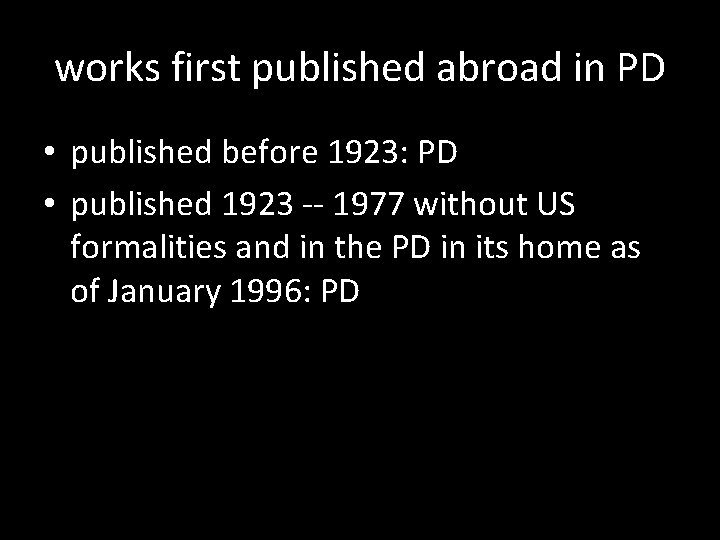 works first published abroad in PD • published before 1923: PD • published 1923