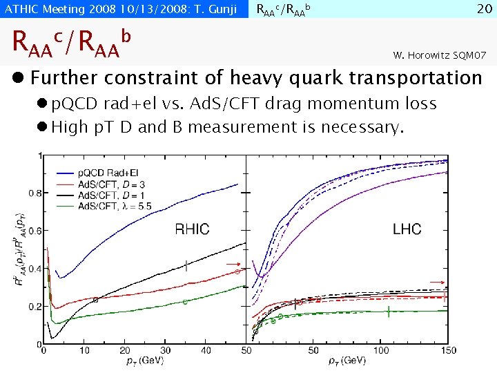 ATHIC Meeting 2008 10/13/2008: T. Gunji RAAc/RAAb 20 W. Horowitz SQM 07 l Further