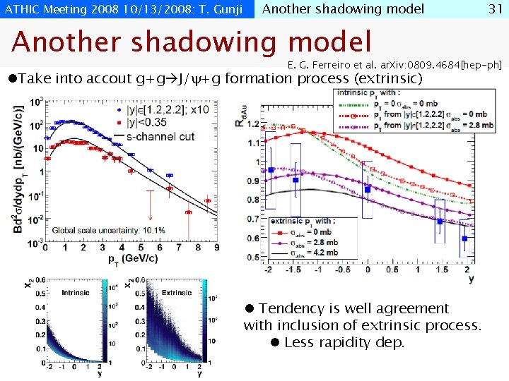 ATHIC Meeting 2008 10/13/2008: T. Gunji Another shadowing model 31 E. G. Ferreiro et