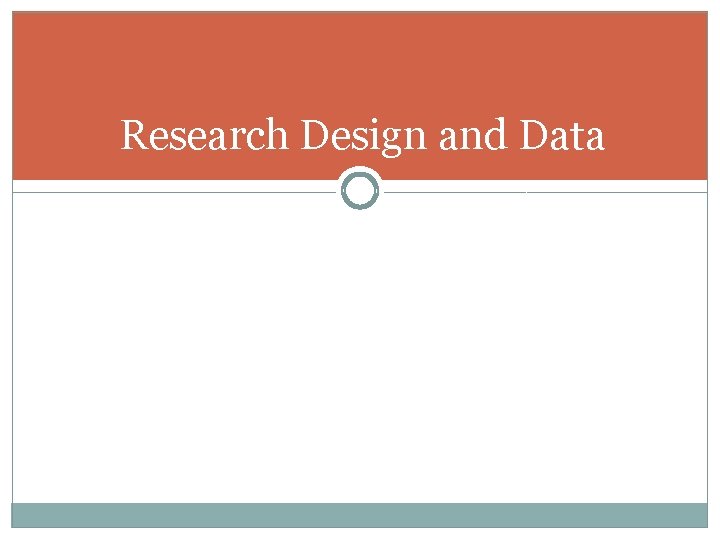 Research Design and Data 