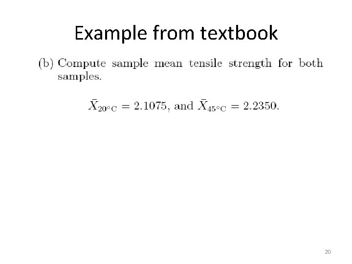 Example from textbook 20 