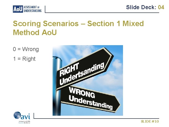 Slide Deck: 04 Scoring Scenarios – Section 1 Mixed Method Ao. U 0 =