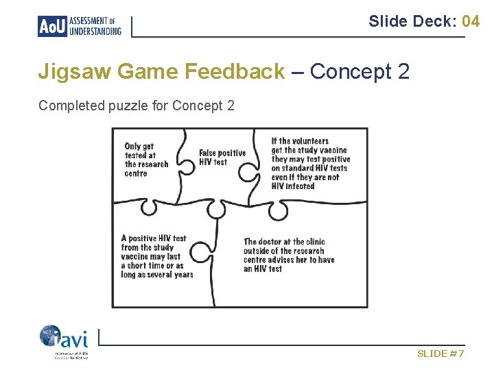 Slide Deck: 04 Jigsaw Game Feedback – Concept 2 Completed puzzle for Concept 2