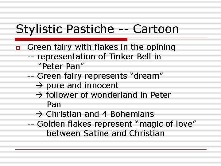 Stylistic Pastiche -- Cartoon o Green fairy with flakes in the opining -- representation