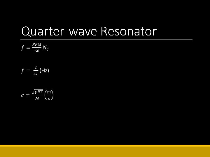 Quarter-wave Resonator 