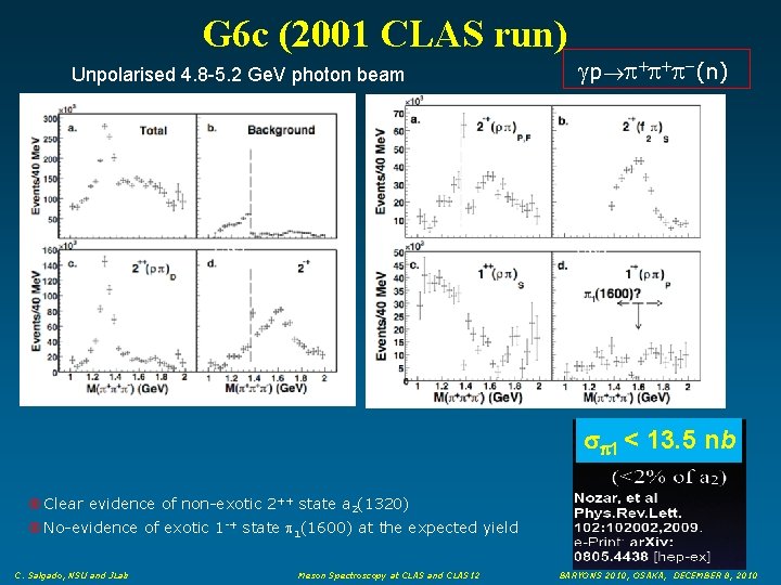 G 6 c (2001 CLAS run) Unpolarised 4. 8 -5. 2 Ge. V photon