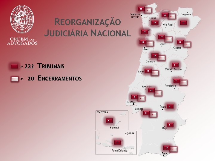 10 1 12 REORGANIZAÇÃO JUDICIÁRIA NACIONAL 4 12 11 17 17 3 18 12