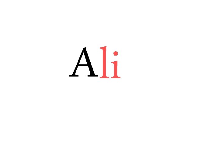 Ali 