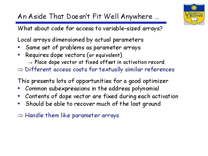 An Aside That Doesn’t Fit Well Anywhere … What about code for access to