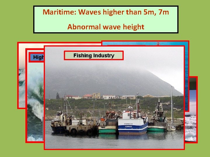 Maritime: Waves higher than 5 m, 7 m Abnormal wave height High waves Offshore