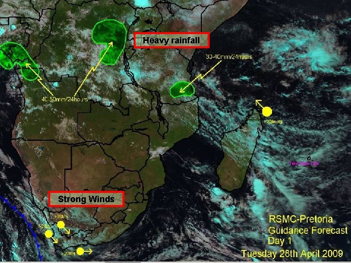Regional Specialist Meteorological Centre Heavy rainfall Strong Winds Regional Specialist Meteorological Centre Heavy rainfall Strong Winds