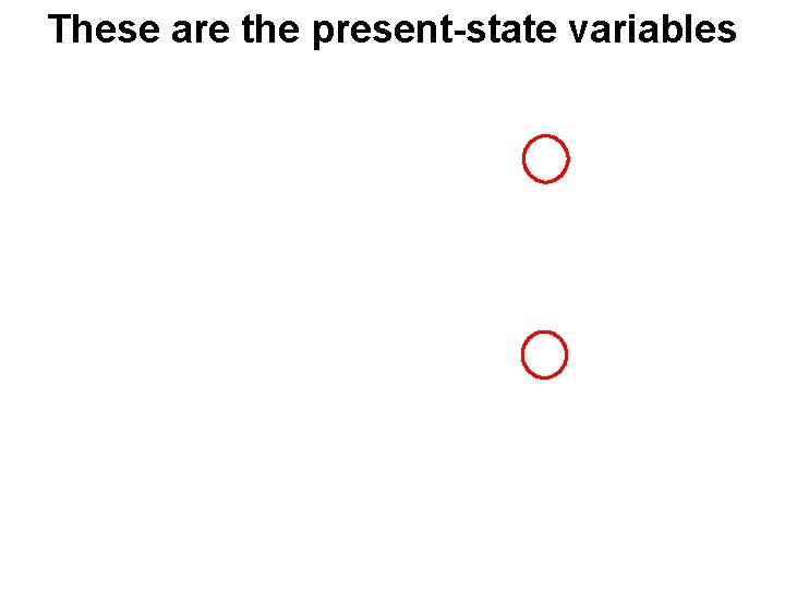 These are the present-state variables 