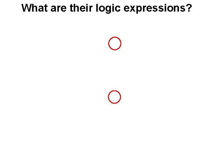 What are their logic expressions? 