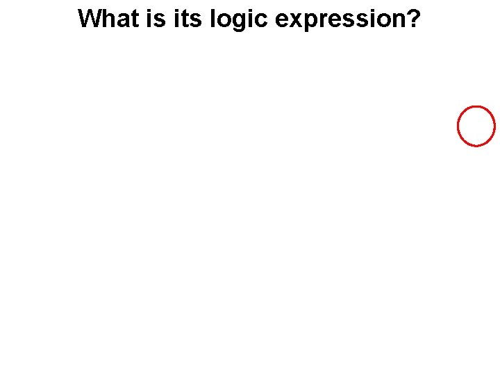 What is its logic expression? 