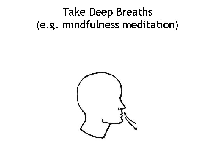 Take Deep Breaths (e. g. mindfulness meditation) 