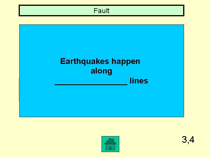 Fault Earthquakes happen along ________ lines 3, 4 