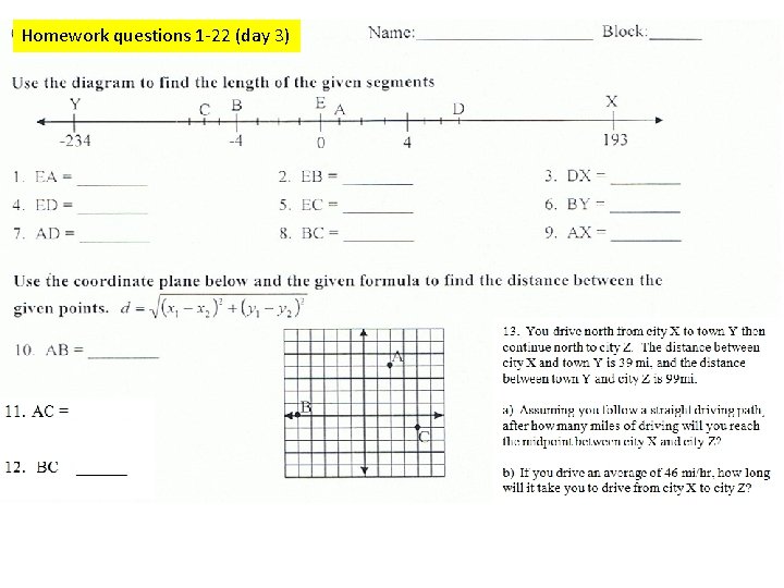 Homework questions 1 -22 (day 3) 