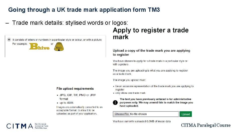 Going through a UK trade mark application form TM 3 – Trade mark details: