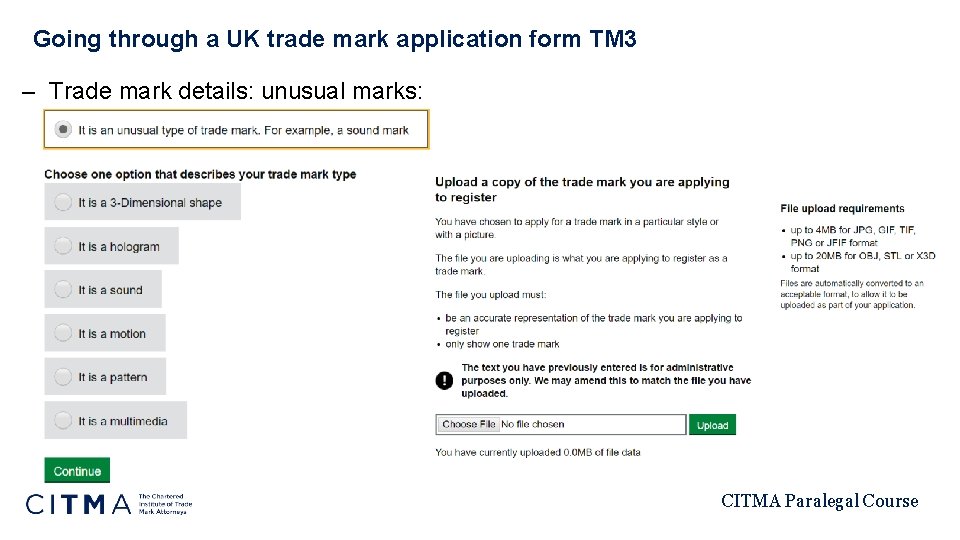 Going through a UK trade mark application form TM 3 – Trade mark details: