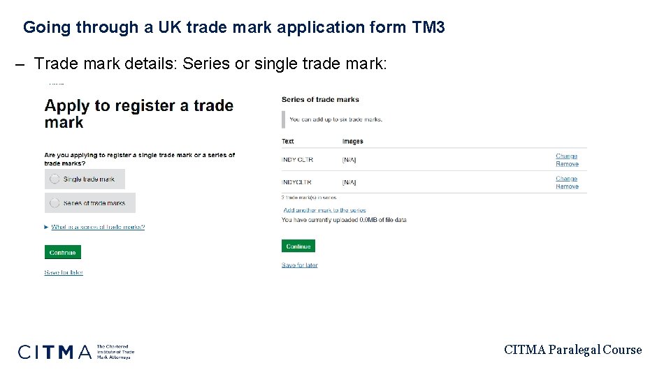 Going through a UK trade mark application form TM 3 – Trade mark details: