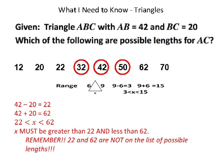What I Need to Know - Triangles 