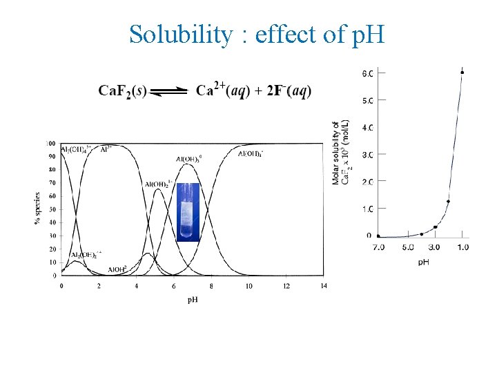 Solubility : effect of p. H 