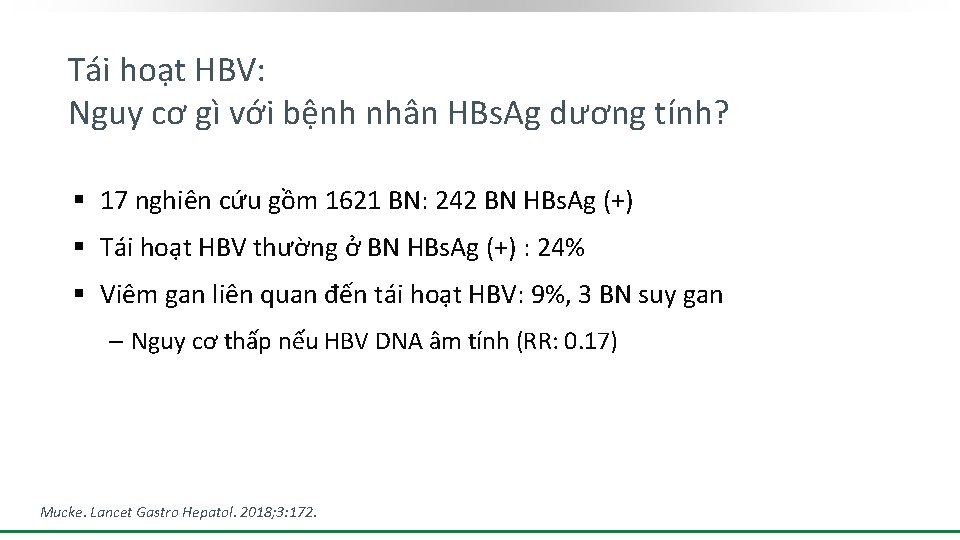 Tái hoạt HBV: Nguy cơ gì với bệnh nhân HBs. Ag dương tính? §