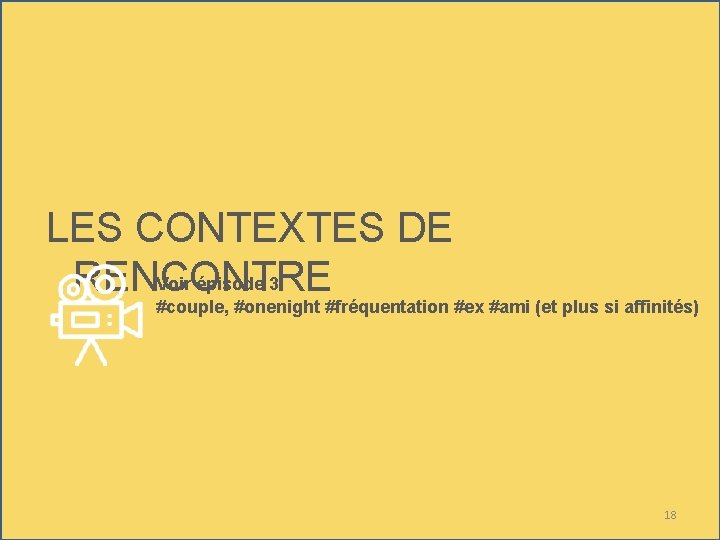 LES CONTEXTES DE Voir épisode 3 RENCONTRE #couple, #onenight #fréquentation #ex #ami (et plus